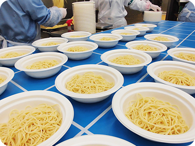 パスタの塩水ボイル